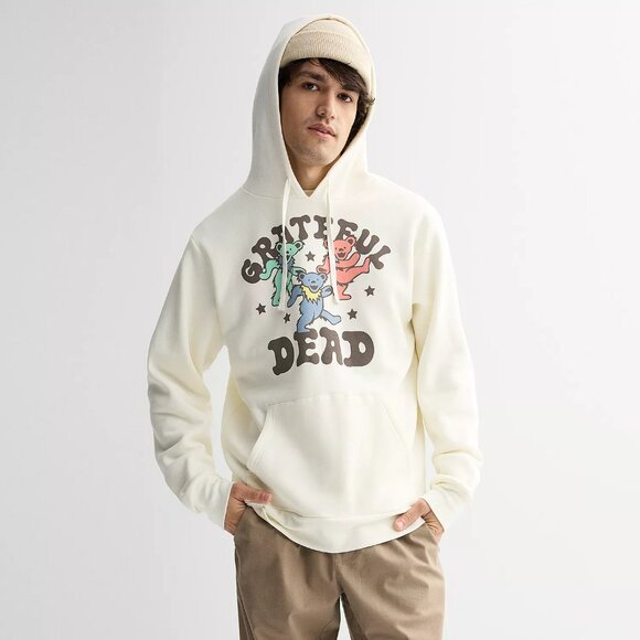 New! Grateful Dead Fleece Hoodie Sweatshirt Psychedelic Rock Band Men's XL XXL - Picture 2 of 5